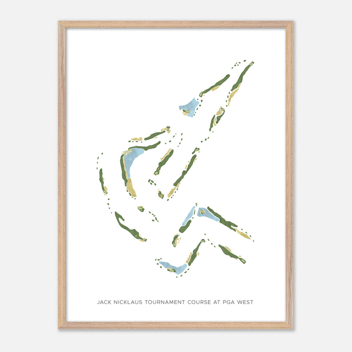 Print of Jack Nicklaus Tournament Course At Pga West Modern Map