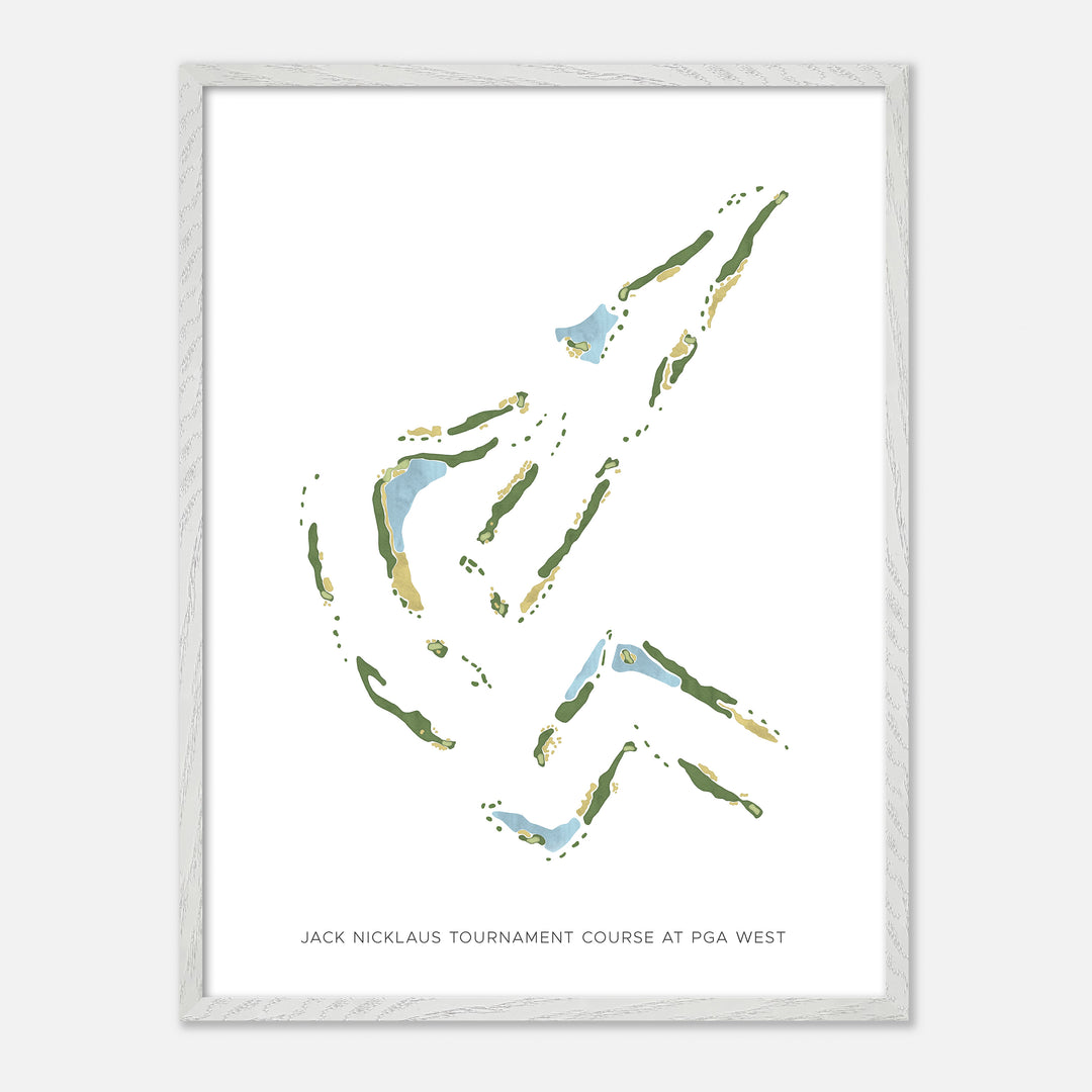 Print of Jack Nicklaus Tournament Course At Pga West Modern Map