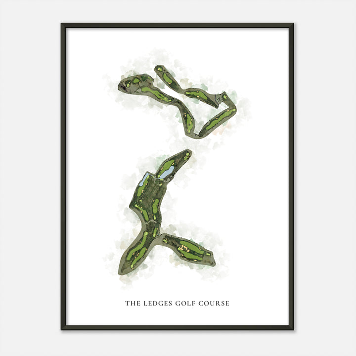 Print of The Ledges Golf Course Classic Map