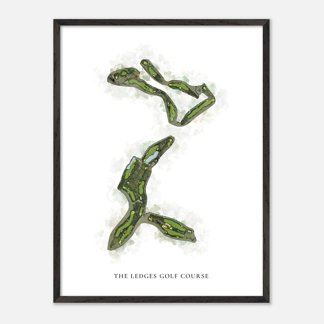Print of The Ledges Golf Course Classic Map