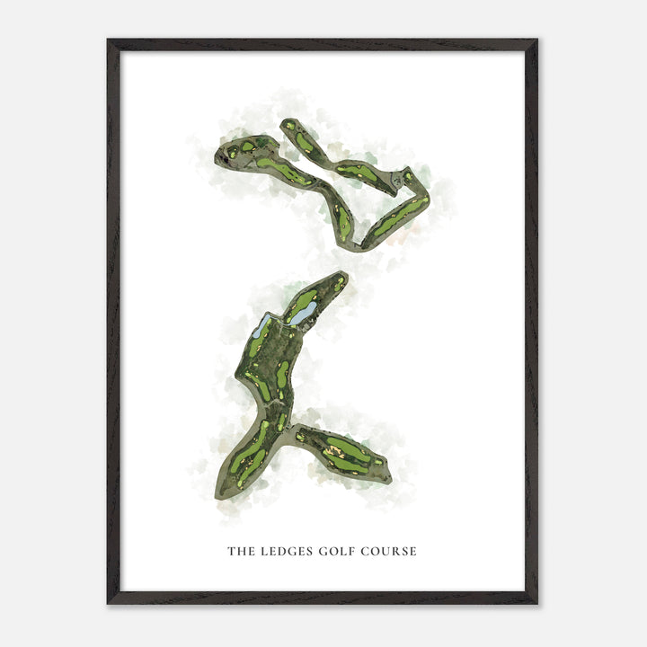 Print of The Ledges Golf Course Classic Map