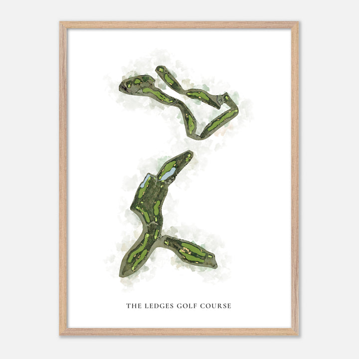 Print of The Ledges Golf Course Classic Map