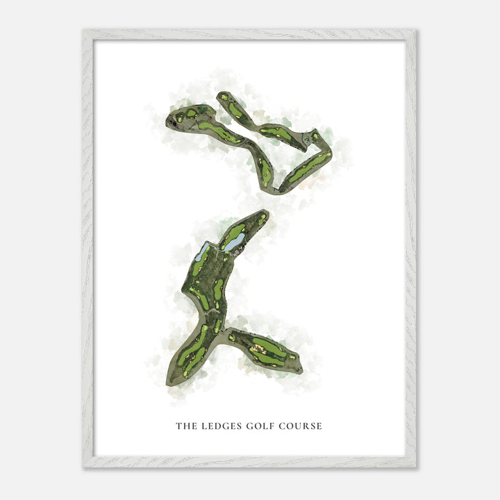 Print of The Ledges Golf Course Classic Map