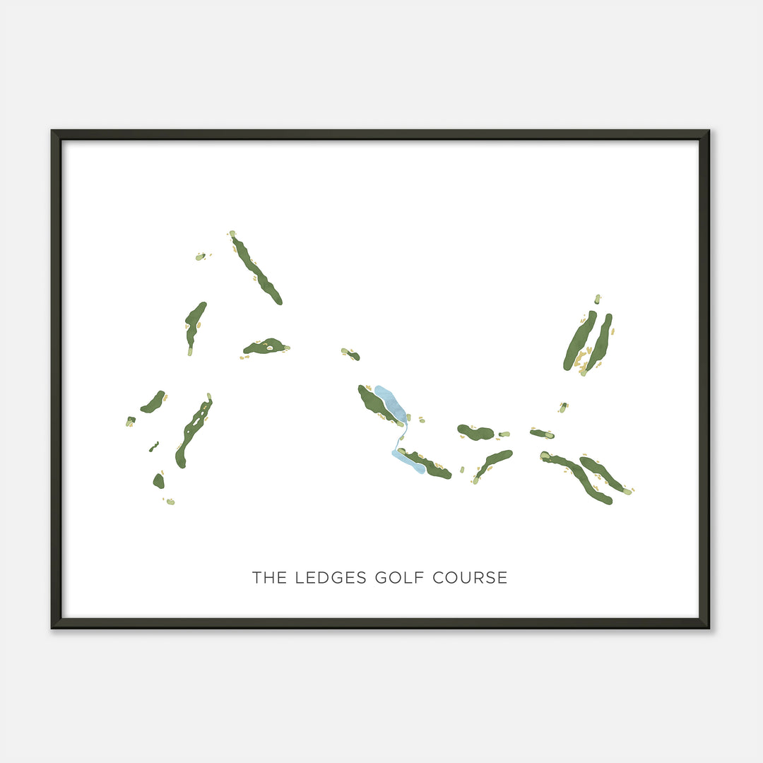 Print of The Ledges Golf Course Modern Map