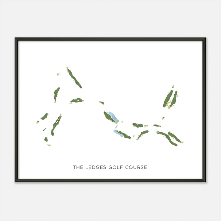 Print of The Ledges Golf Course Modern Map