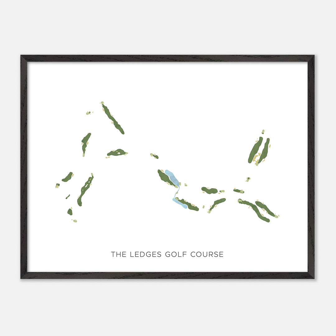 Print of The Ledges Golf Course Modern Map