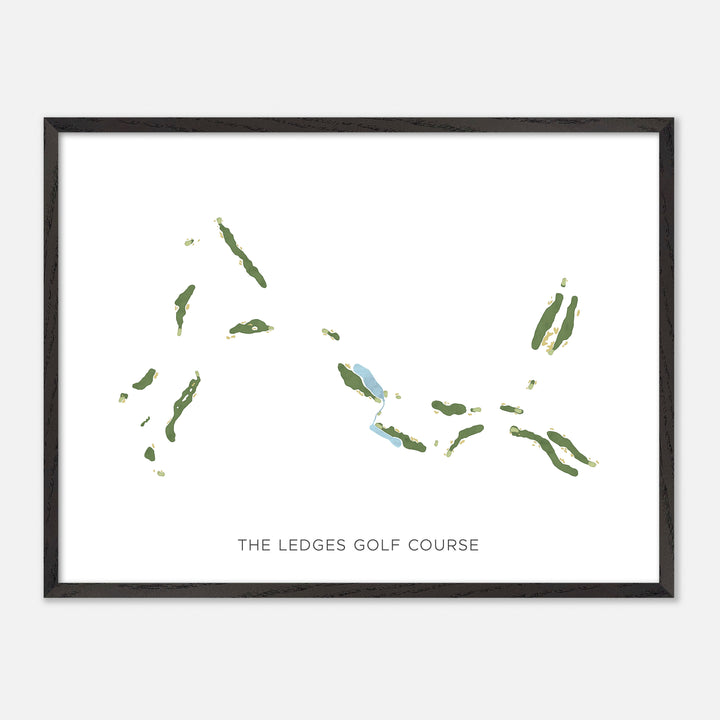 Print of The Ledges Golf Course Modern Map