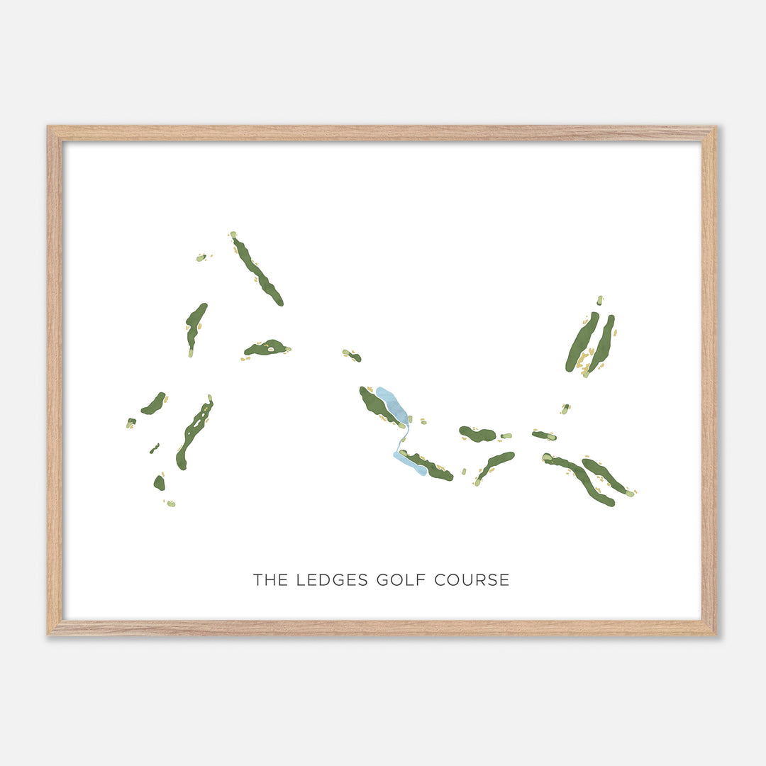 Print of The Ledges Golf Course Modern Map