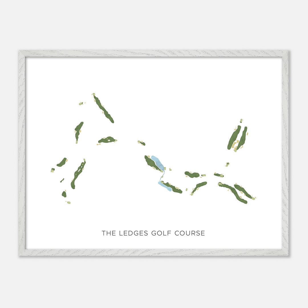 Print of The Ledges Golf Course Modern Map
