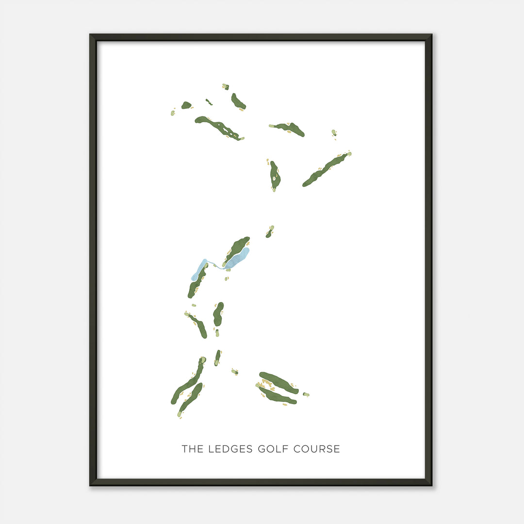 Print of The Ledges Golf Course Modern Map