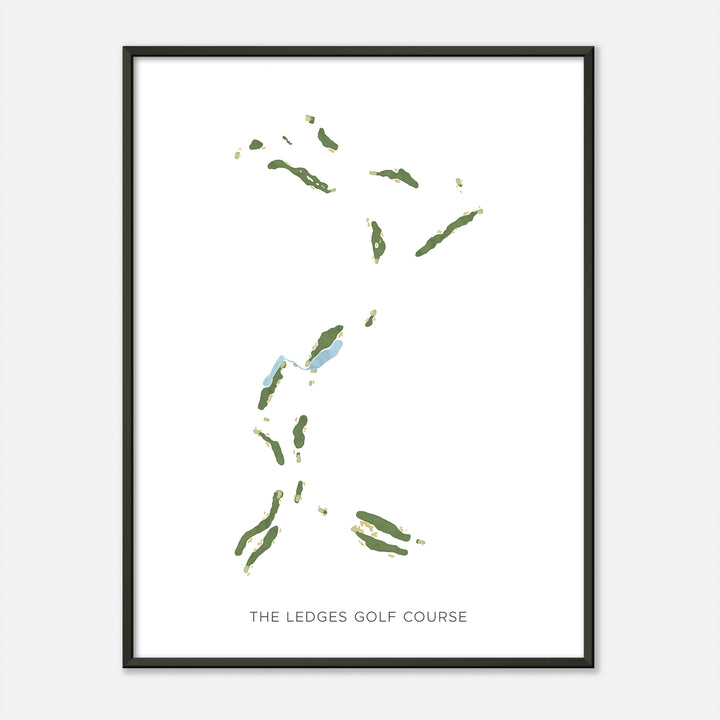 Print of The Ledges Golf Course Modern Map