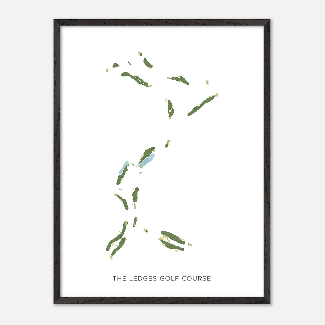Print of The Ledges Golf Course Modern Map