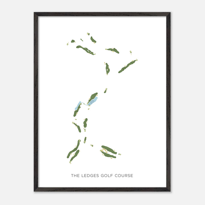 Print of The Ledges Golf Course Modern Map