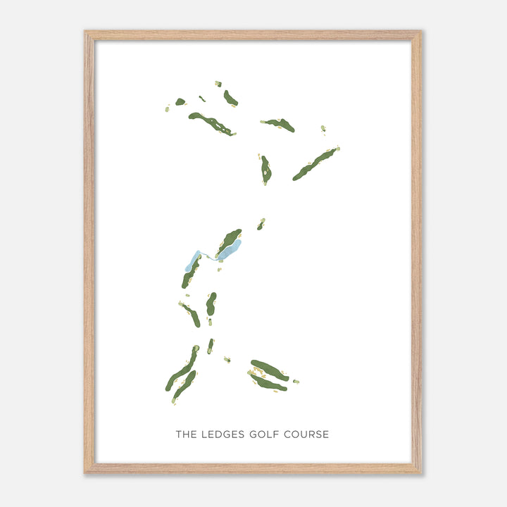 Print of The Ledges Golf Course Modern Map