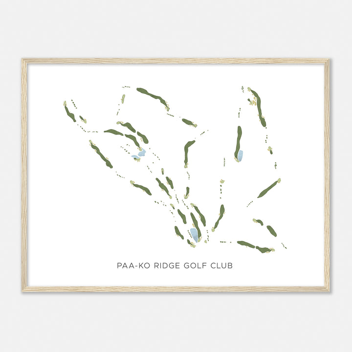 Print of Paa-Ko Ridge Golf Club Modern Map