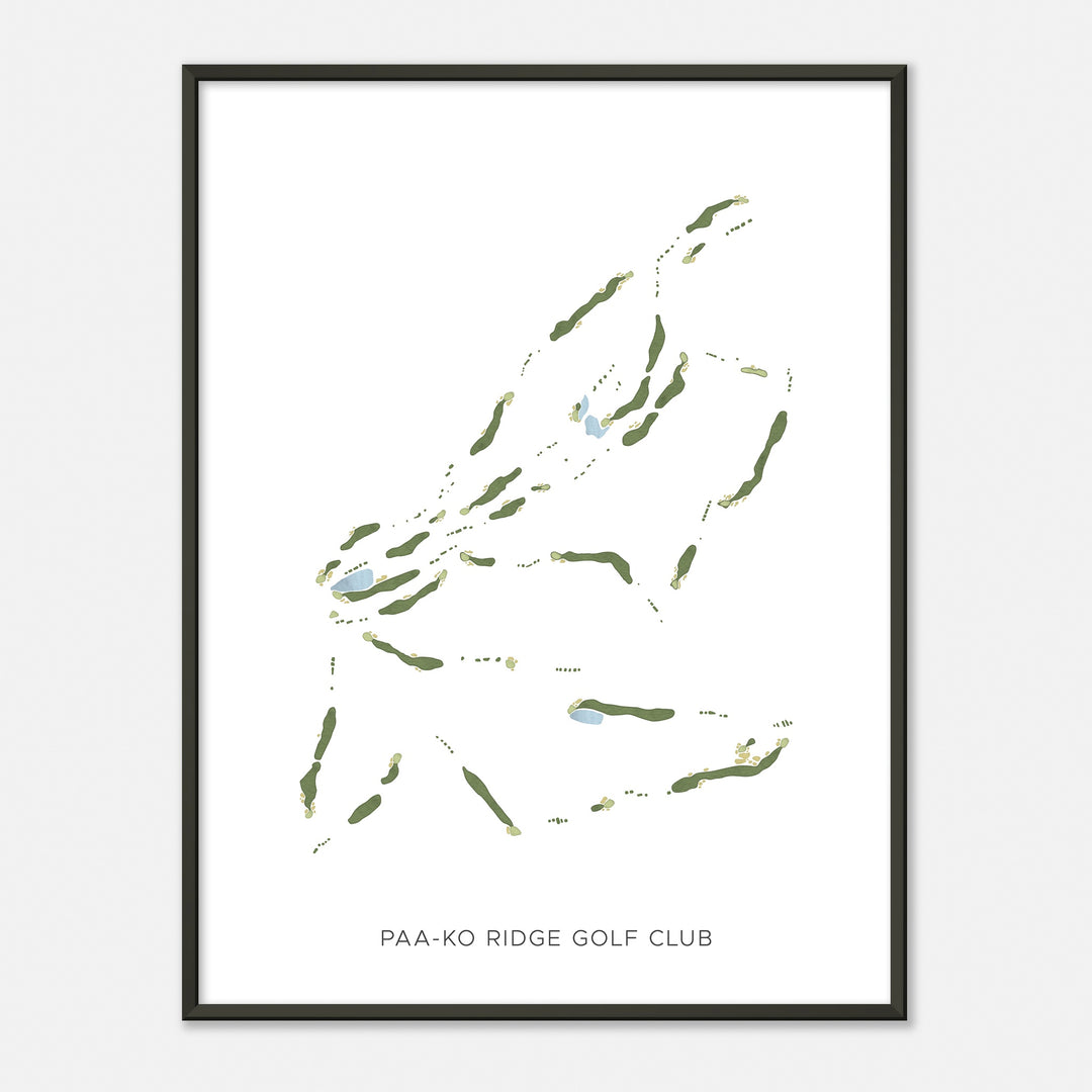 Print of Paa-Ko Ridge Golf Club Modern Map