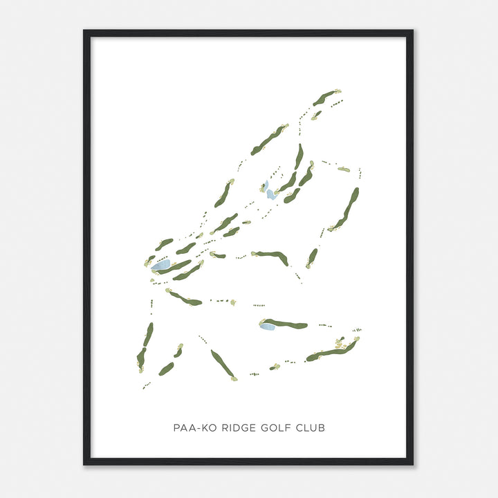 Print of Paa-Ko Ridge Golf Club Modern Map