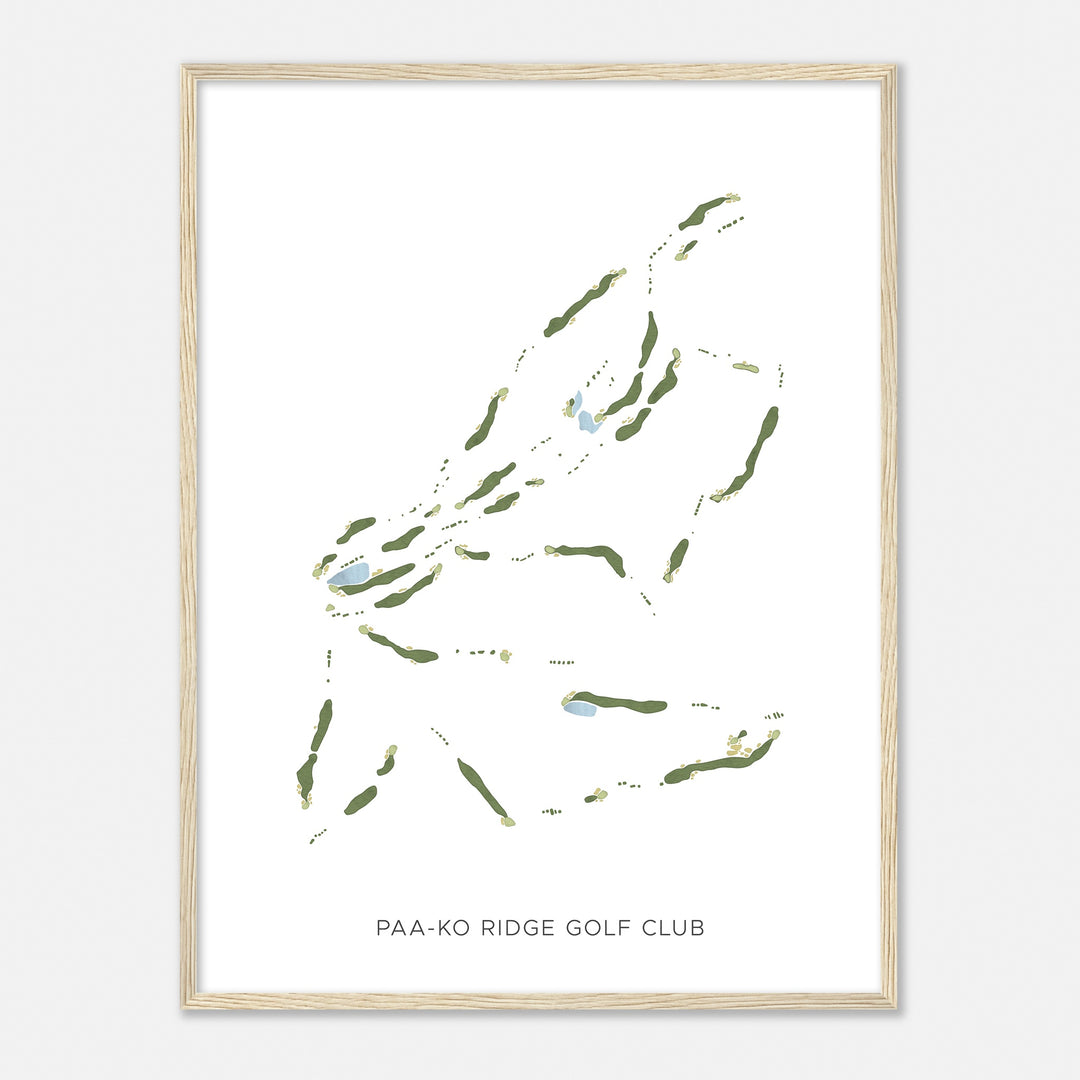 Print of Paa-Ko Ridge Golf Club Modern Map