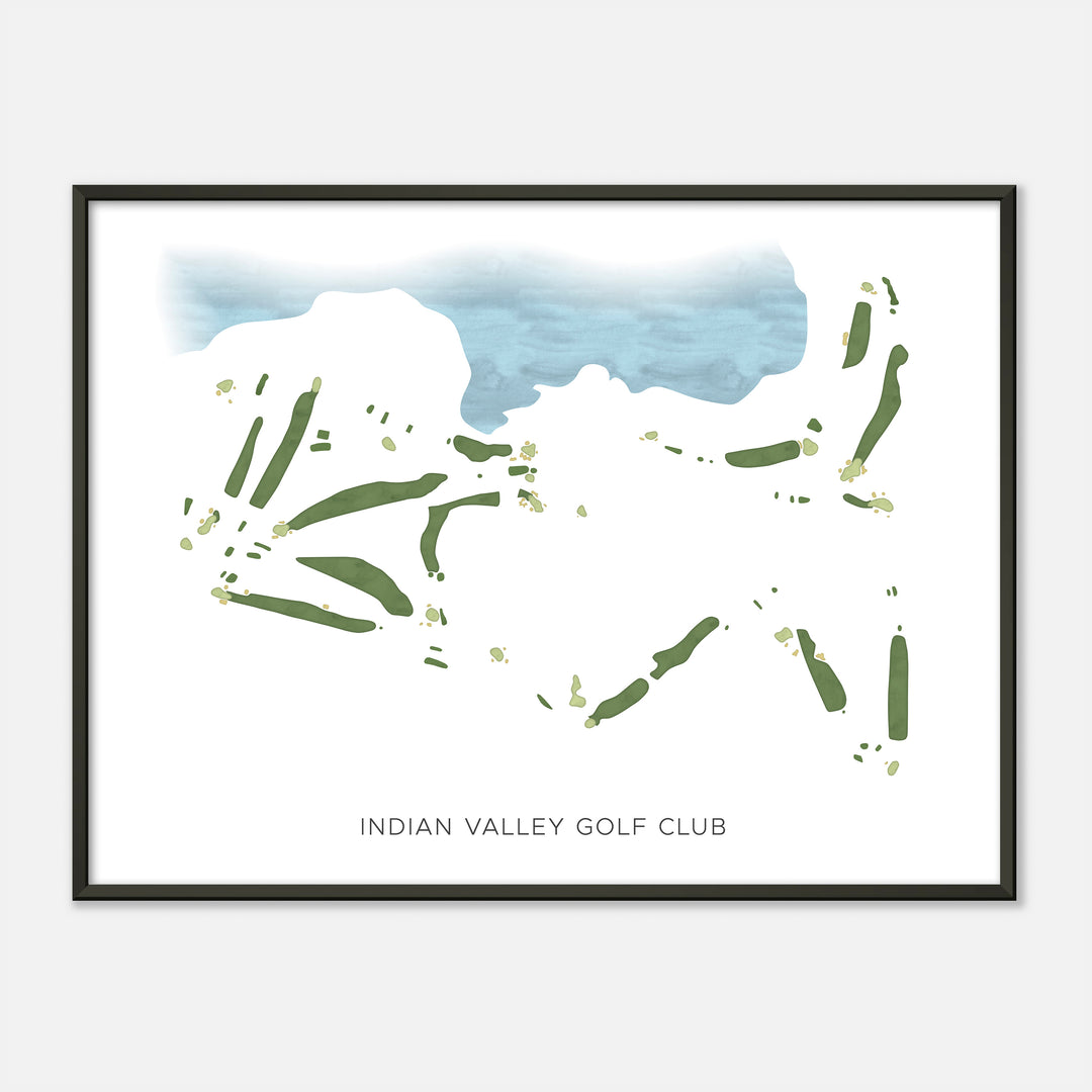 Print of Indian Valley Golf Club Modern Map