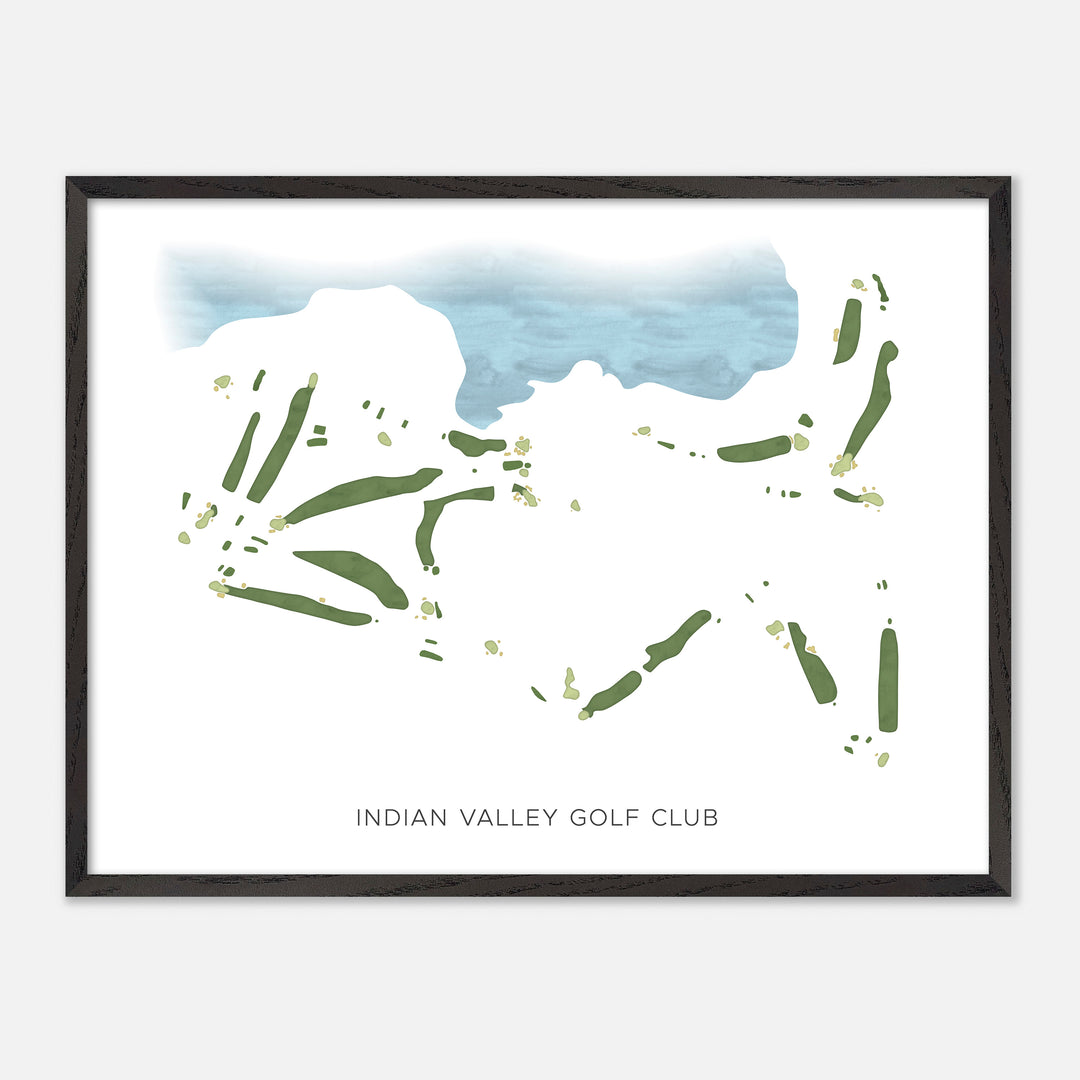 Print of Indian Valley Golf Club Modern Map