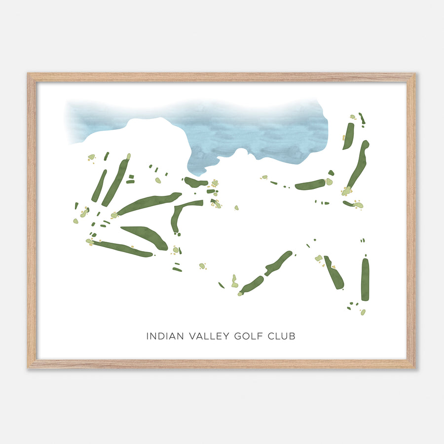 Print of Indian Valley Golf Club Modern Map