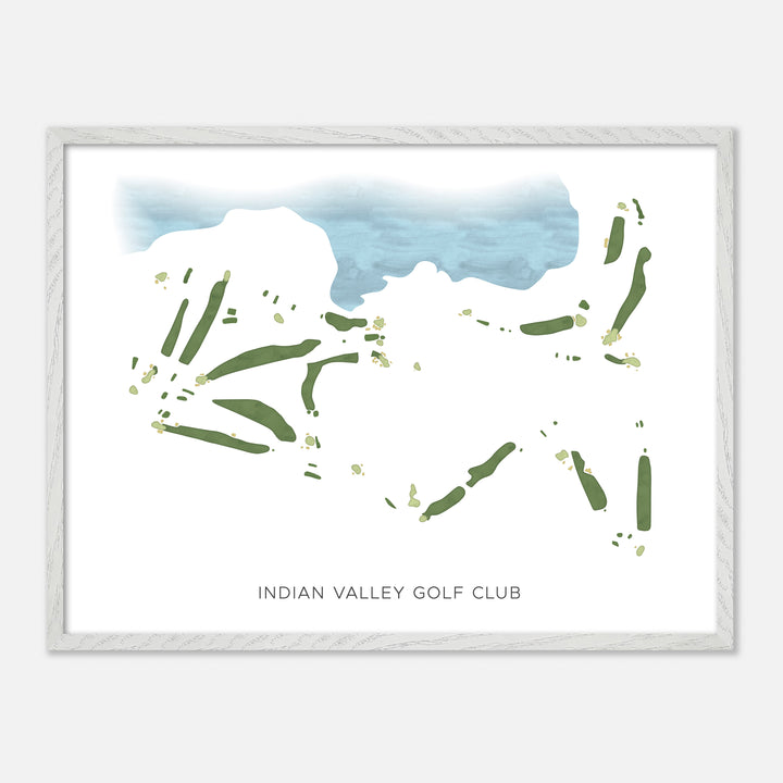Print of Indian Valley Golf Club Modern Map