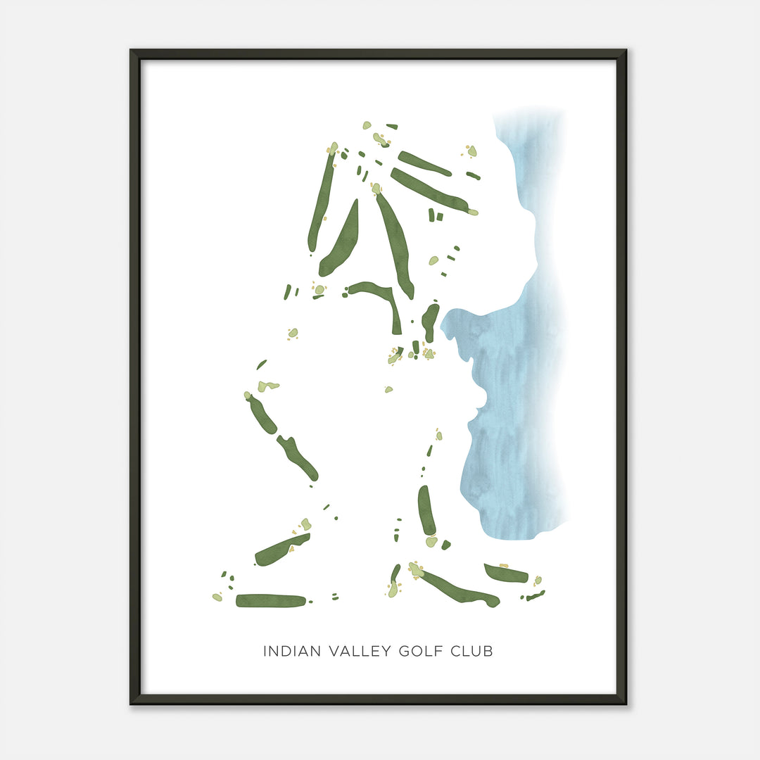 Print of Indian Valley Golf Club Modern Map