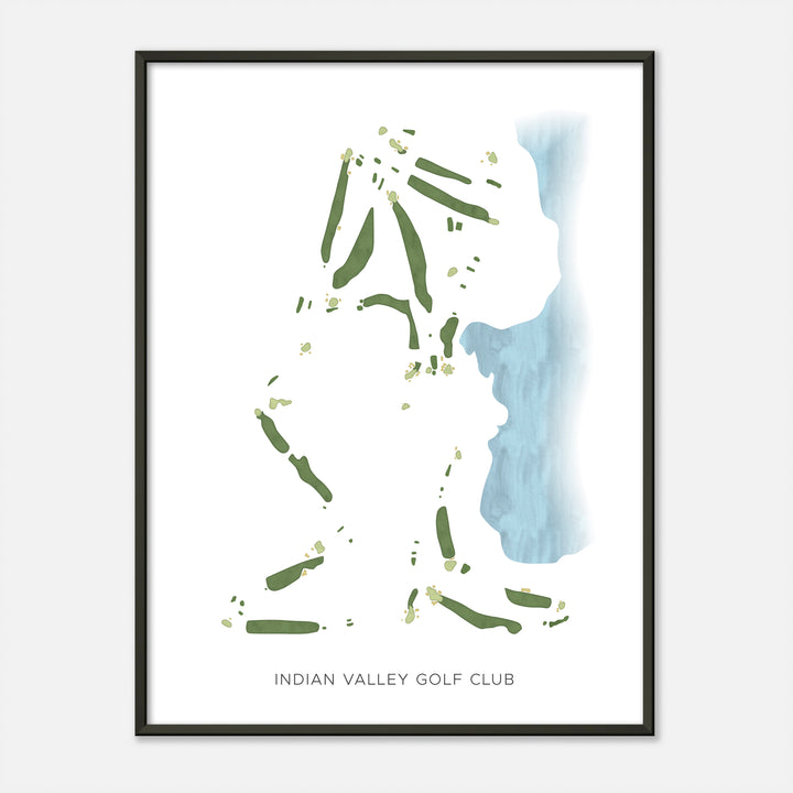 Print of Indian Valley Golf Club Modern Map