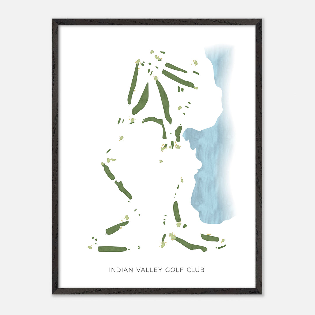 Print of Indian Valley Golf Club Modern Map