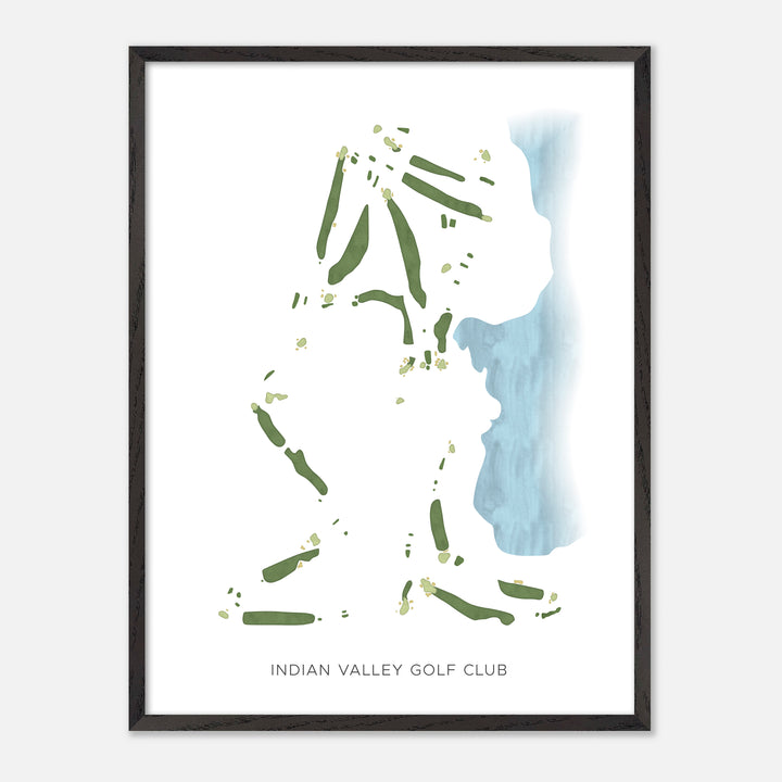 Print of Indian Valley Golf Club Modern Map