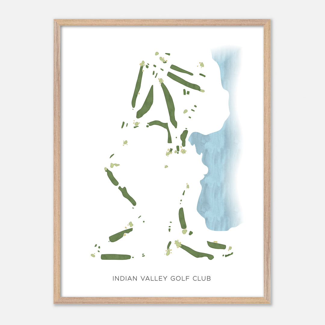 Print of Indian Valley Golf Club Modern Map