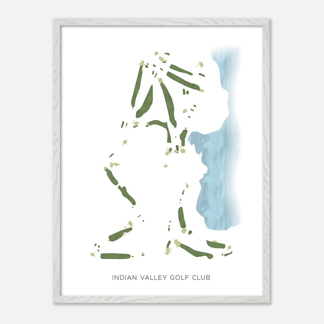 Print of Indian Valley Golf Club Modern Map
