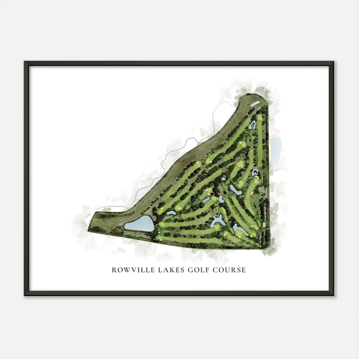 Print of Rowville Lakes Golf Course Classic Map