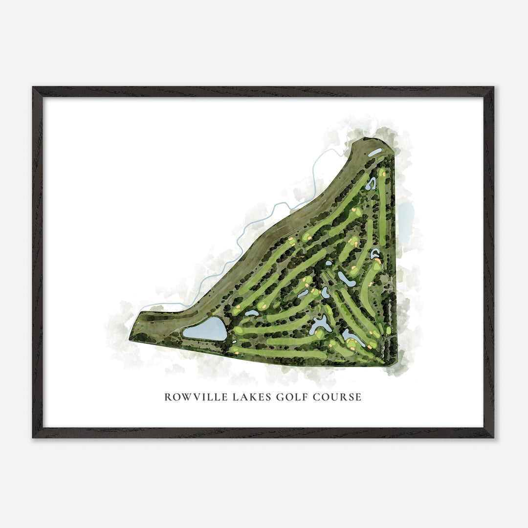 Print of Rowville Lakes Golf Course Classic Map