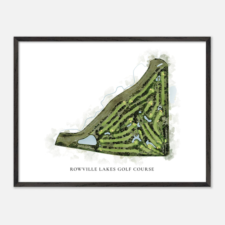 Print of Rowville Lakes Golf Course Classic Map