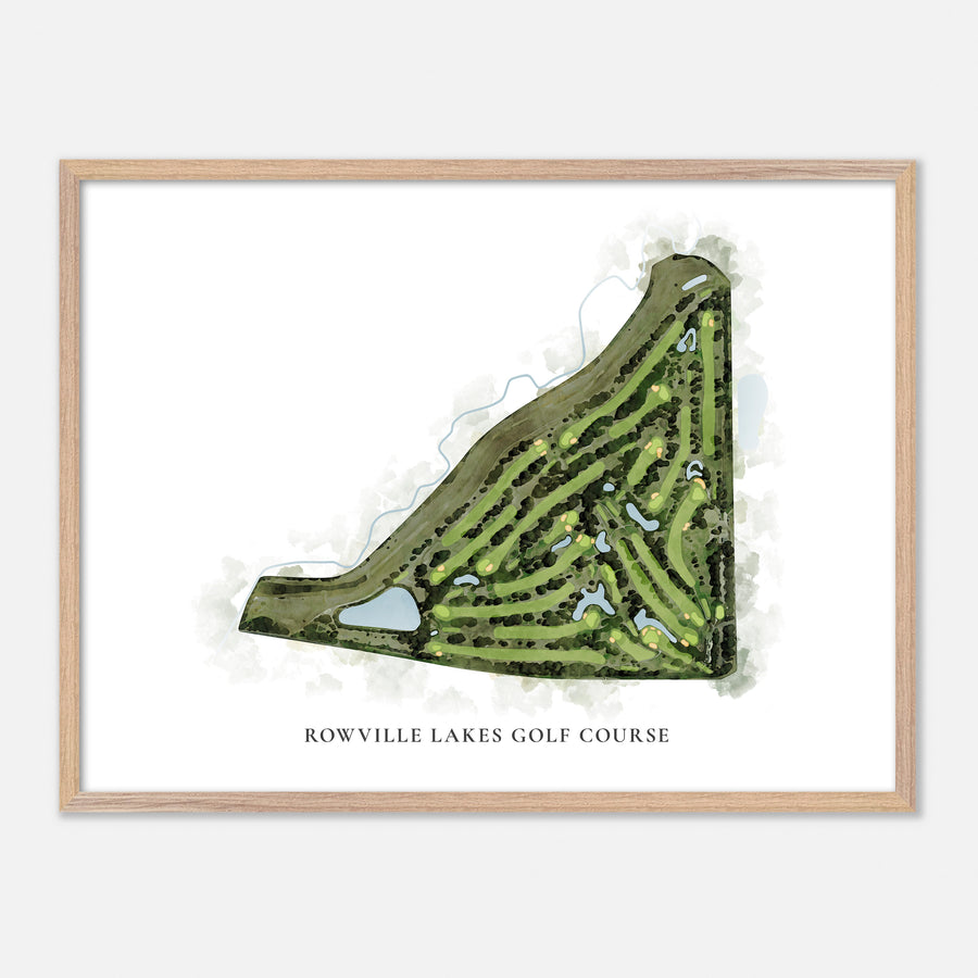 Print of Rowville Lakes Golf Course Classic Map