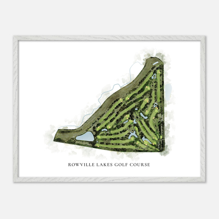 Print of Rowville Lakes Golf Course Classic Map