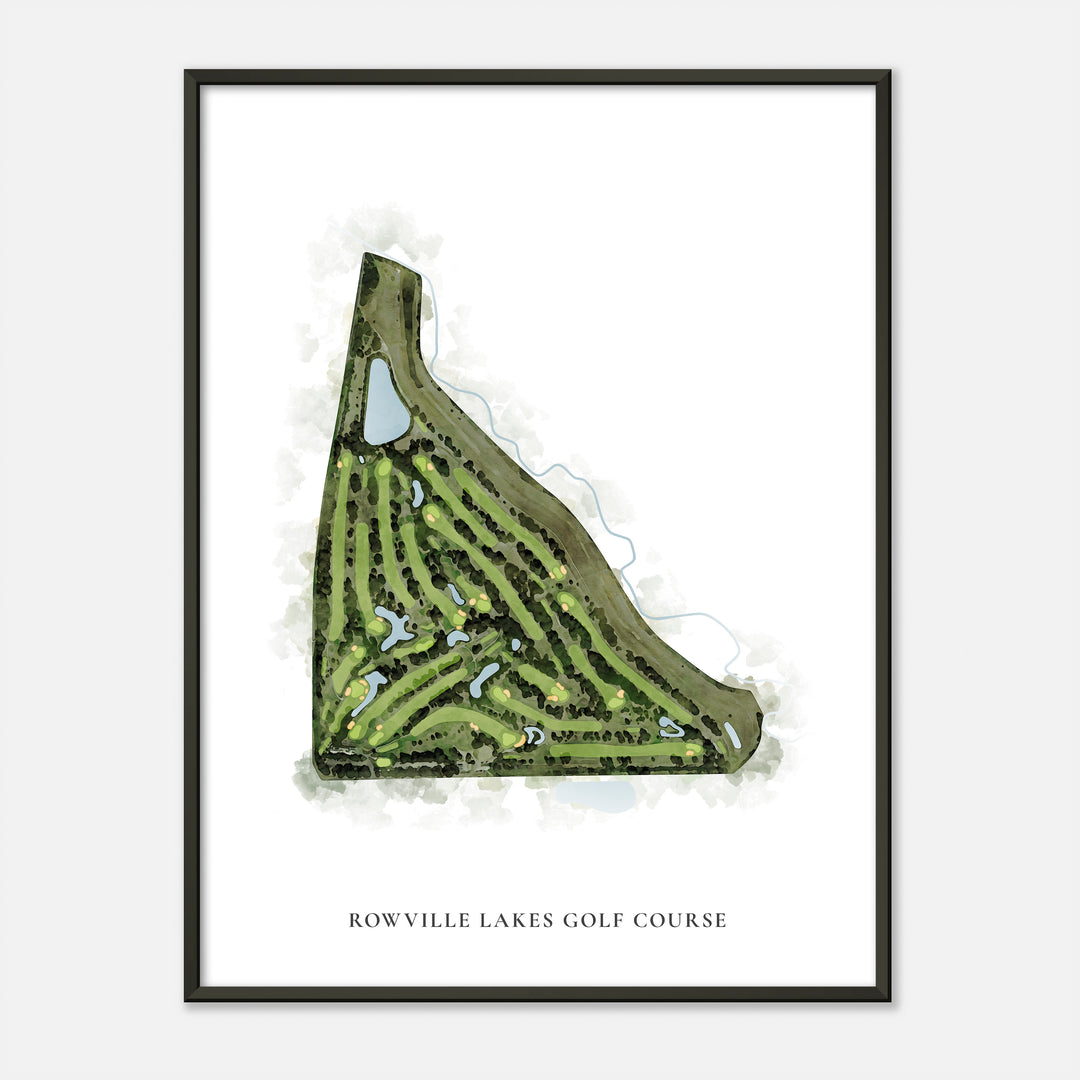 Print of Rowville Lakes Golf Course Classic Map