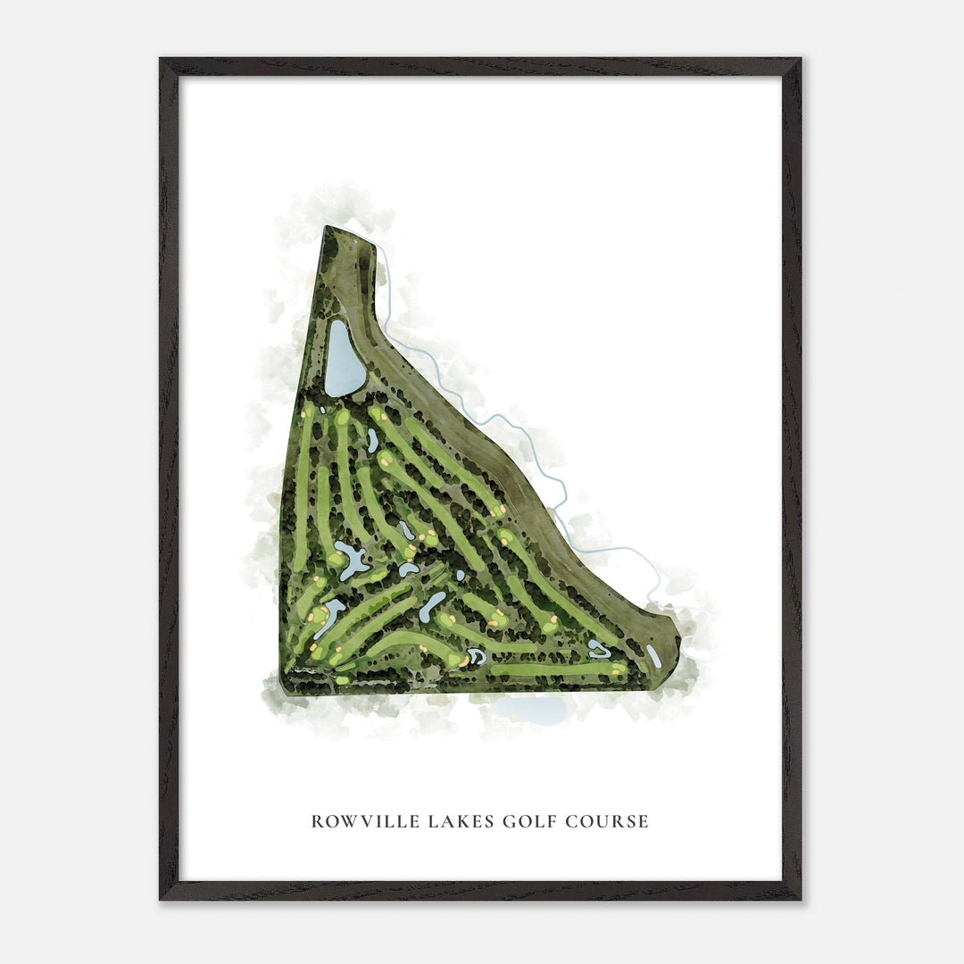 Print of Rowville Lakes Golf Course Classic Map
