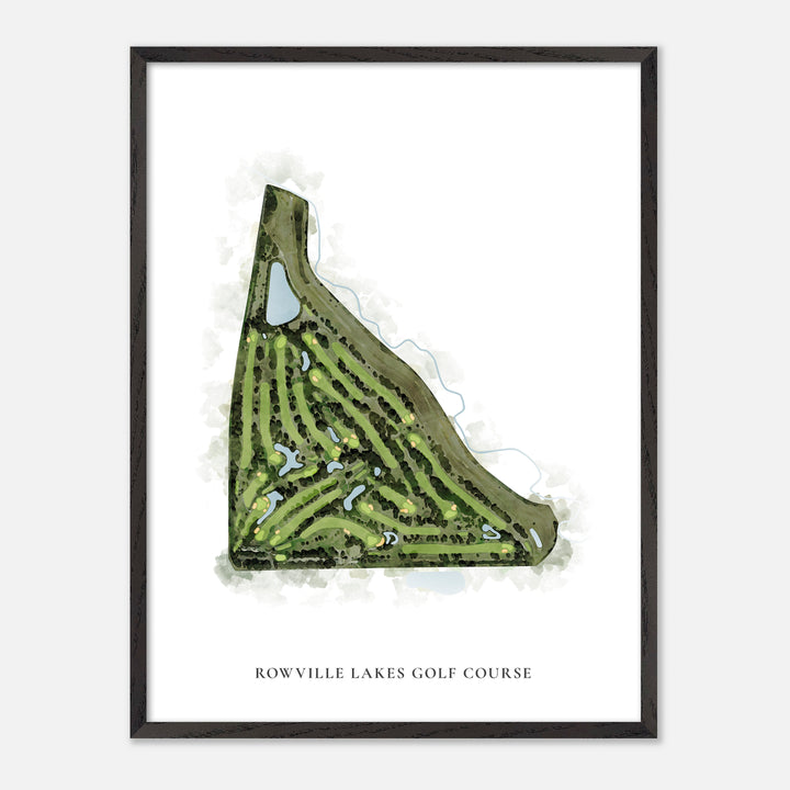 Print of Rowville Lakes Golf Course Classic Map