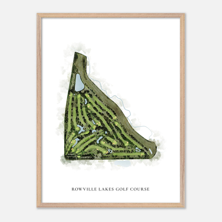 Print of Rowville Lakes Golf Course Classic Map
