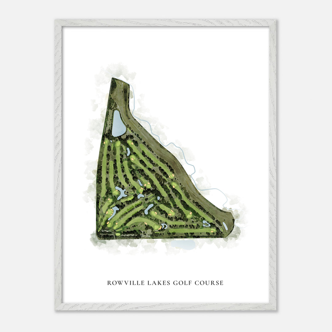 Print of Rowville Lakes Golf Course Classic Map