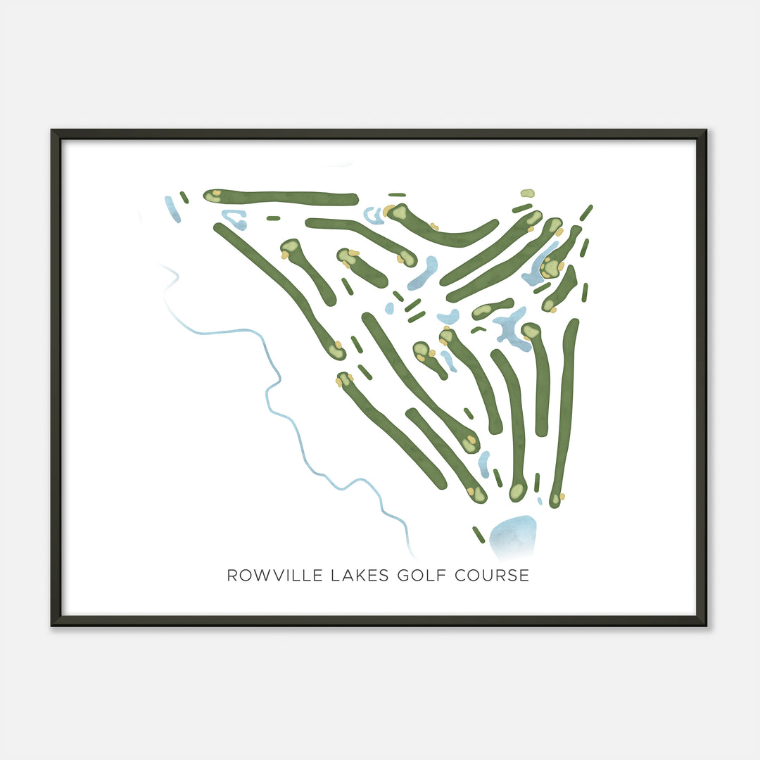 Print of Rowville Lakes Golf Course Modern Map