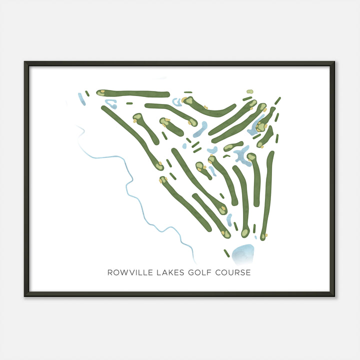 Print of Rowville Lakes Golf Course Modern Map