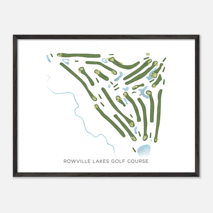 Print of Rowville Lakes Golf Course Modern Map