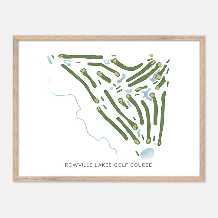 Print of Rowville Lakes Golf Course Modern Map