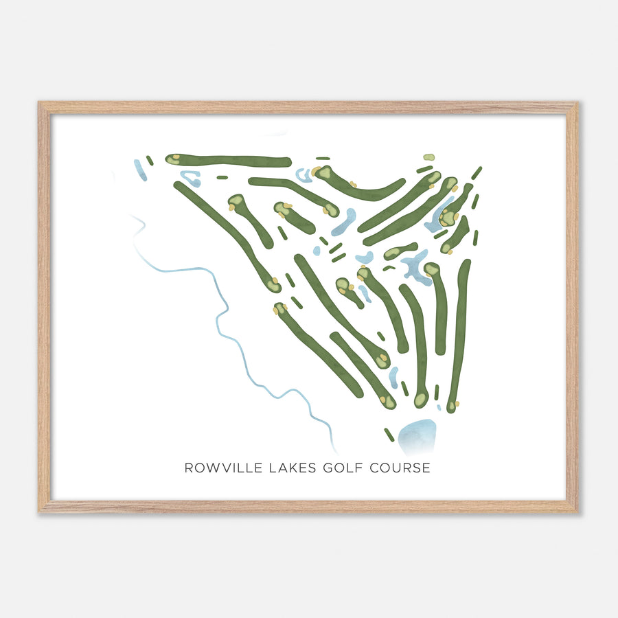 Print of Rowville Lakes Golf Course Modern Map