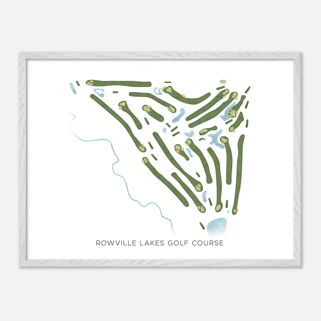Print of Rowville Lakes Golf Course Modern Map