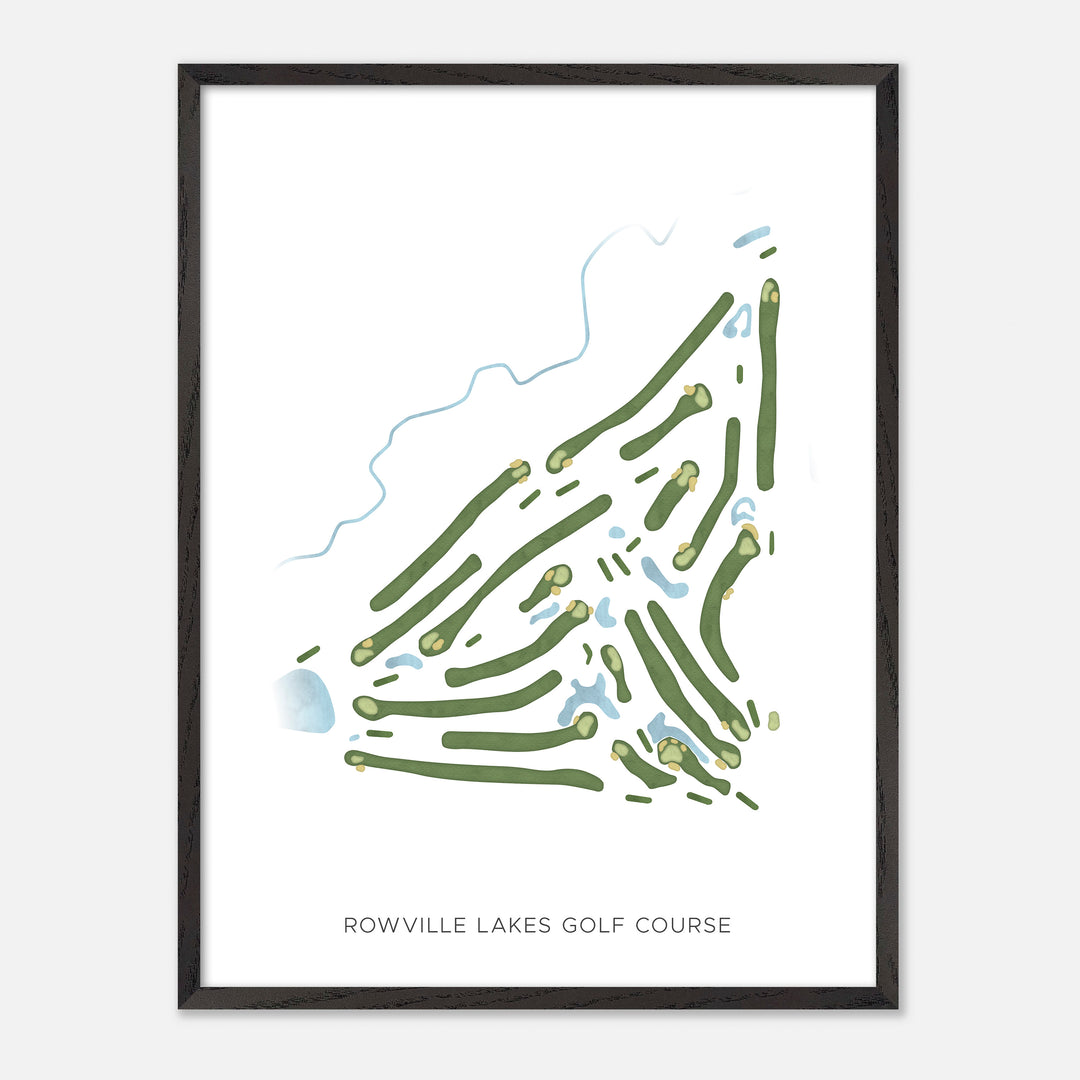 Print of Rowville Lakes Golf Course Modern Map