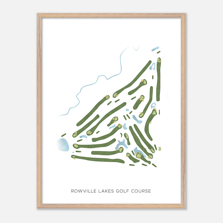 Print of Rowville Lakes Golf Course Modern Map